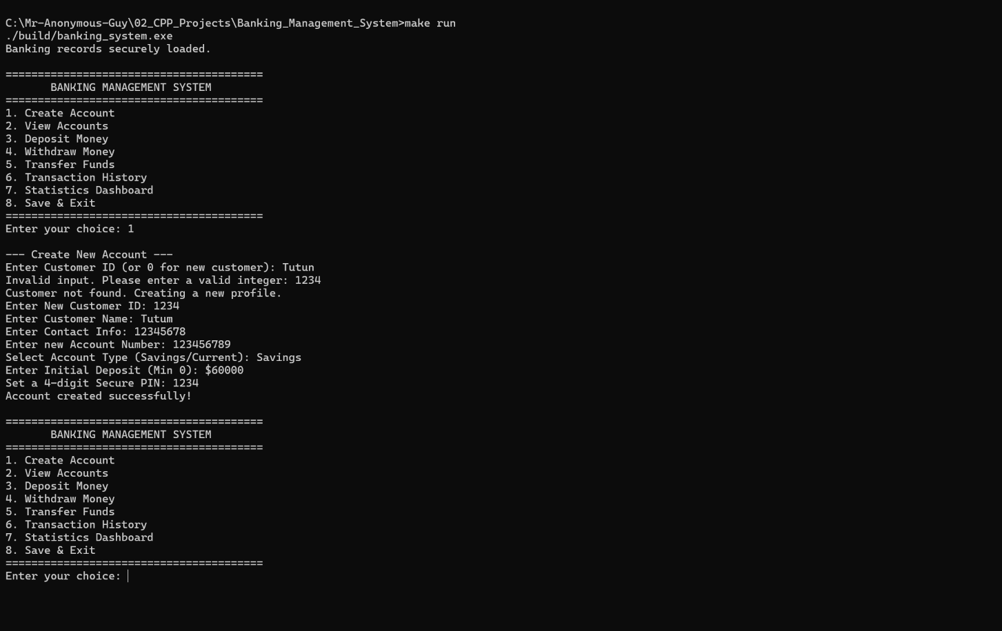Banking Management System