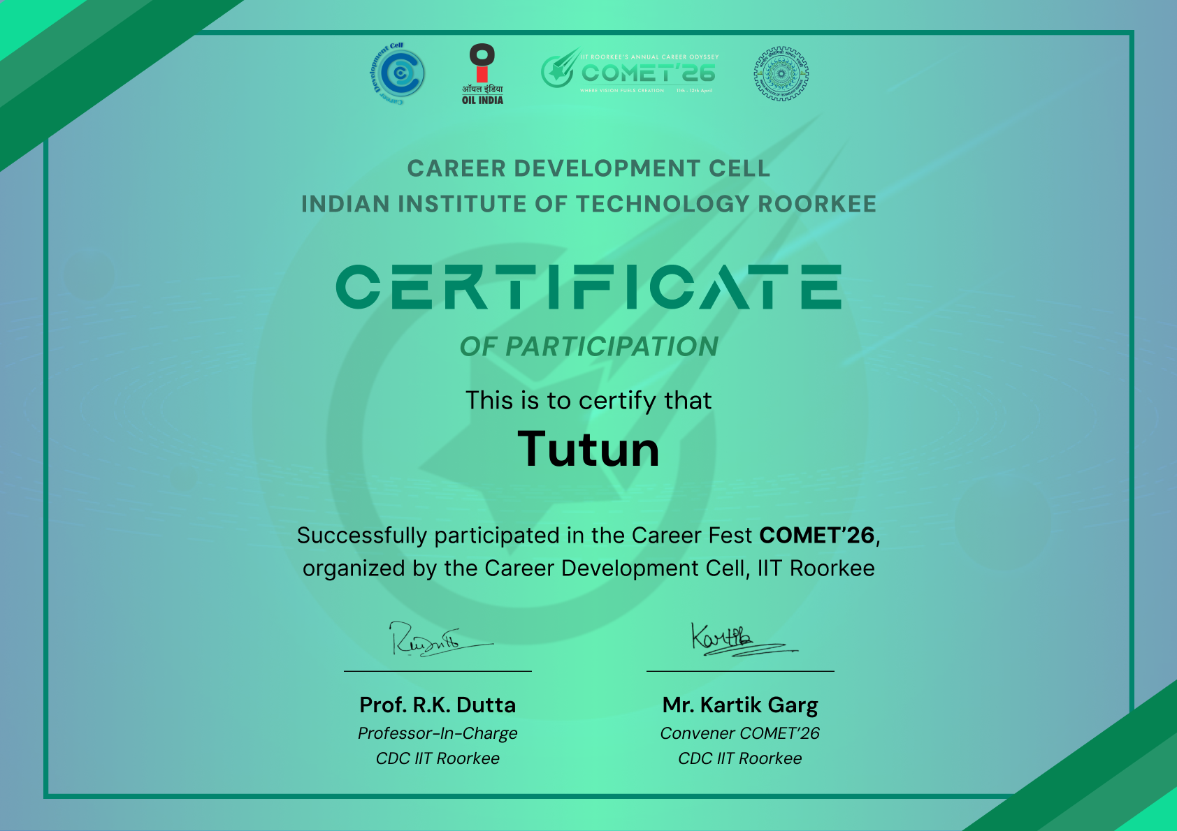 Certificate - Tutun